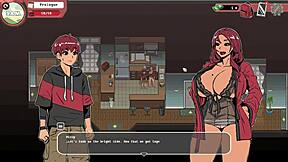 Animated adventure with cute girls and milk jugs