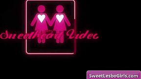 Blonde teens Kyler Quinn and Braylin Bailey indulge in sensual lesbian kisses and caresses