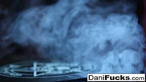 Sultry brunette hottie Dani in steamy gothic vampire roleplay
