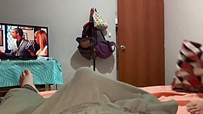 I climax while fantasizing about my cousin's behind, unaware until I reveal his erect penis
