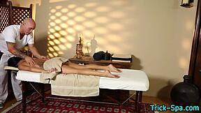Hotties with tattoos get a sensual massage
