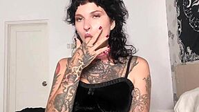 Goth girls enjoy rough play with toys