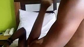 Two black guys get kinky with anal in homemade gay porn