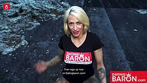 Tattooed beauty Harleen's passionate encounter with European dating baron