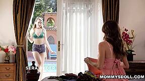 Silvia, the seductive stepmom, craves Sera's intimate pleasure