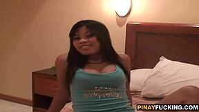 Filipina Nympho Teases by Fingering Her Holes and Sucking Cock for Her Friend