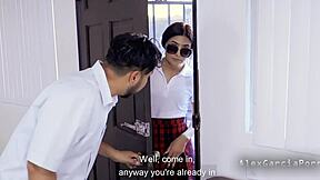 Forbidden encounter: student meets father-in-law in a steamy, uniform-clad rendezvous