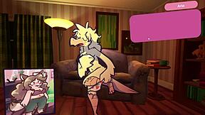 Furry ladies engage in strip poker game