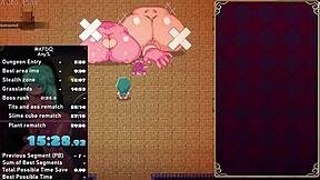 Embark on a futanari dungeon quest with Mage Kanade in various levels