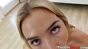 Blonde bombshell Blair Williams services a well-endowed partner