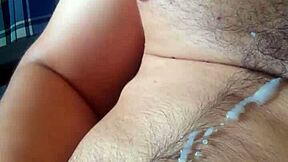 Gay men pleasuring themselves and reaching orgasm
