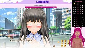 Vtuber Lewdneko's sensual gameplay in Love Cubed Part 3