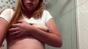 A genuine homemade video of a Syrian redhead MILF reaching orgasm through self-pleasure