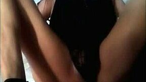 Transsexual beauty enjoys solo play with her favorite dildo