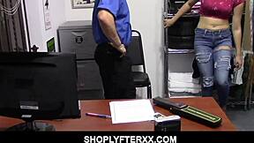 Natalie Porkman's naughty shoplifting adventure ends in steamy sex scene