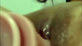 Nadya, Filipina babe, rides fuck machine hard. She squirts multiple times in wild session.