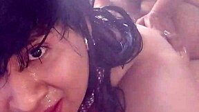 Petite trans beauty from Montreux engages in anal and ass play