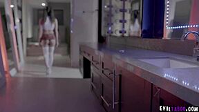 Stunning brunette beauty Emily Willis in thrilling encounter with seasoned Steve Holmes