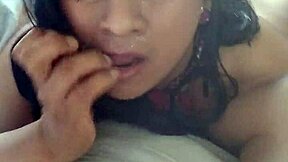 Petite trans beauty from Montreux engages in anal and ass play