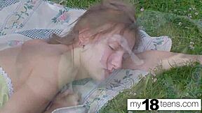 Young girl gives enthusiastic blowjob and experiences intense sexual encounter