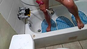Black thot gets messy with white guy in intense interracial shower encounter