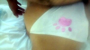 Mexican beauty takes it anally in kitty lingerie