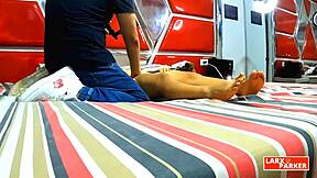Young Venezuelan beauty gives herself a sensual massage leading to intimate fingering