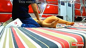 Young Venezuelan beauty gives herself a sensual massage leading to intimate fingering