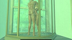 Tempting animated film for women featuring erotic wet play