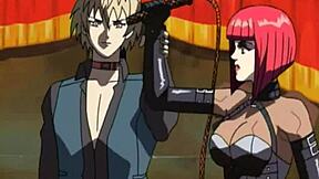 Cartoon lesbian BDSM ass decoration for the restrained teen