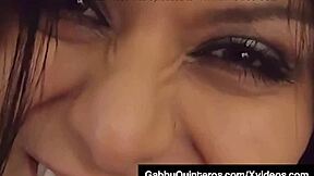 Gabby Quinteros, the submissive Latina milf, gets filled with cum in this steamy video