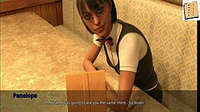 Anna's seductive encounter with a well-endowed gamer in 3D
