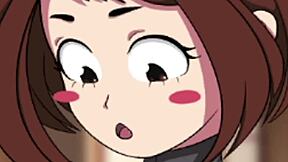 Freshly leaked scene of My Hero Academia's hero ejaculation in uncensored cartoon style