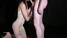 Seductive beauty receives a massive facial of hot cum
