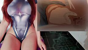 In this cartoon series, a girl's boyfriend with glasses is always sucking her cock.
