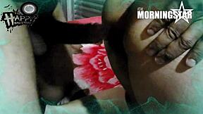 Amateur couple and hung friend have oral sex on Halloween