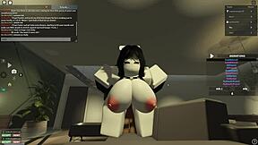 Hot girl gets banged in Roblox game