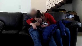 Mexican house keeper swallows cum in homemade amateur video