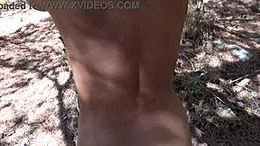 Young guy gets seduced by a horny stepmom and has outdoor sex