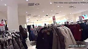 A young Czech girl gets seduced in a store and has intense sex in a point-of-view shot