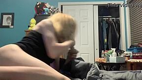 A femboy sissy tranny girl takes a huge dildo in a wild ride of pleasure