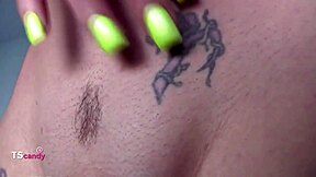 Steamy solo session with a tattooed shemale MILF