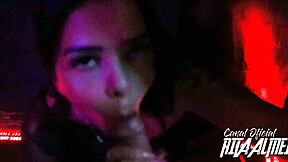 Rita Velvet, a seductive ballerina, gives a mind-blowing blowjob