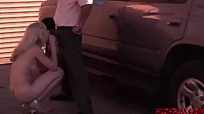 Violet Blue's outdoor escapade: a tantalizing display of nudity and blowjob