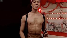 Gay amateur shows off his masturbation skills