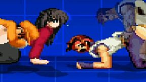 yuri and rin in steamy anime clash
