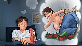 Experience the sultry adventures of Summertime Saga in its 139th episode, featuring a blend of cartoon-style animation and erotic storytelling.