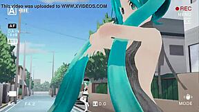 Miku Shows Off Sexy Moves in Nude 3D Comic Dancing Dress
