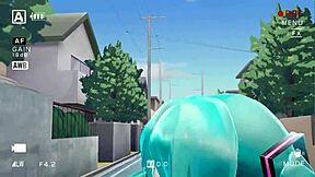 Hatsune Miku's sensual dance in a comic strip style