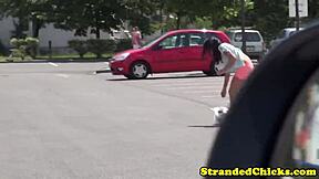 Russian amateur gets her ass pounded in public